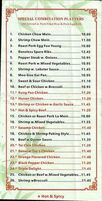 pg 5 - special combination platters