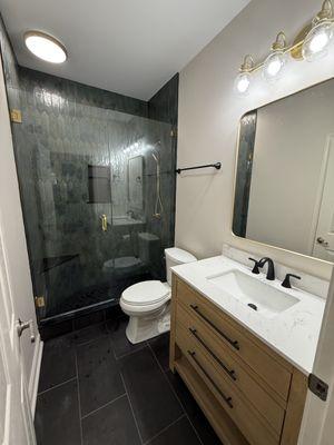 Bathroom Remodel - custom tiled walk in shower