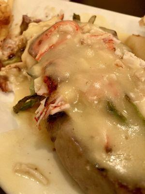 Steak Oscar on NY Strip Steak