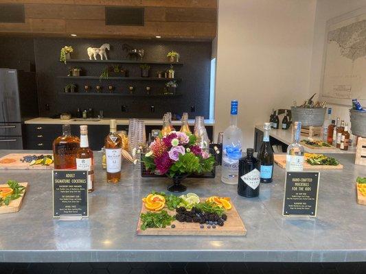 Bar set up at Bar Mitzvah