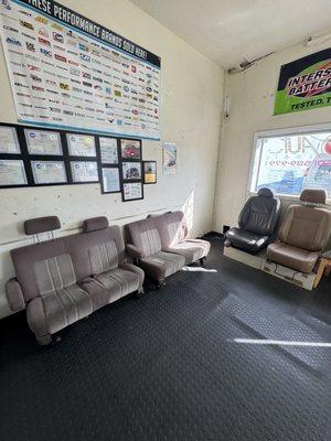 Look at the chairs at the waiting area. Love it