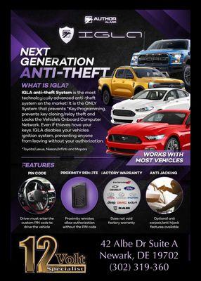 IGLA anti-theft security system