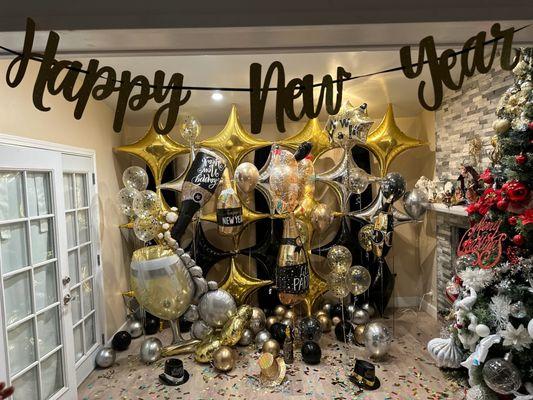 New Years Balloon Installation