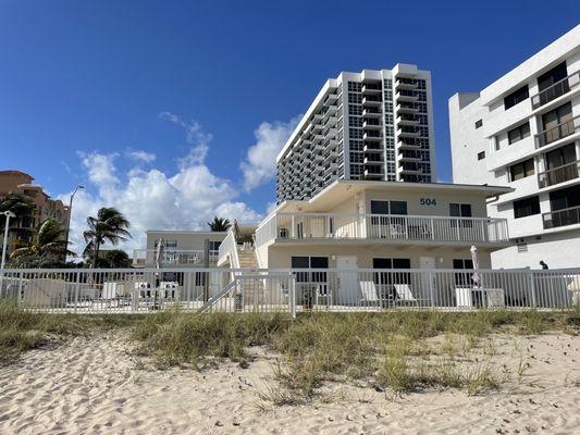 Motel from the beach
