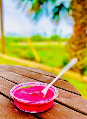 "Bear Fruit at Bear Fruit" Small size "bear" dragonfruit OuiOui. haha.