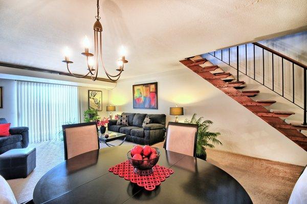 Select apartments are townhouses.