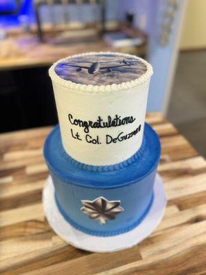 Military Promotion Cake