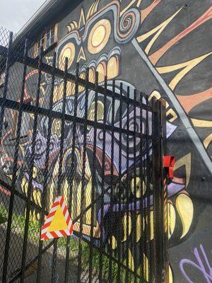 "Aztec" behind locked gate...