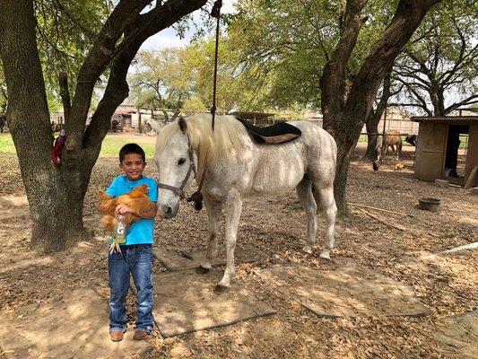 Levi, Mike, and Nugget the chicken having fun!