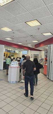 The line after I completed my transaction.