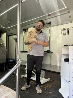 Belle ran right up to him