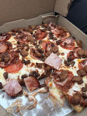 Meat lovers deep dish