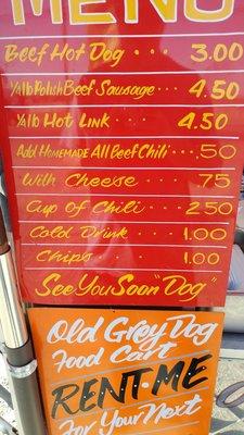 Old Grey Dog Food Cart