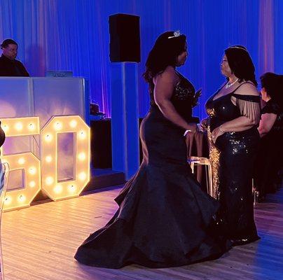 These LED lights were a great edition to the decor!