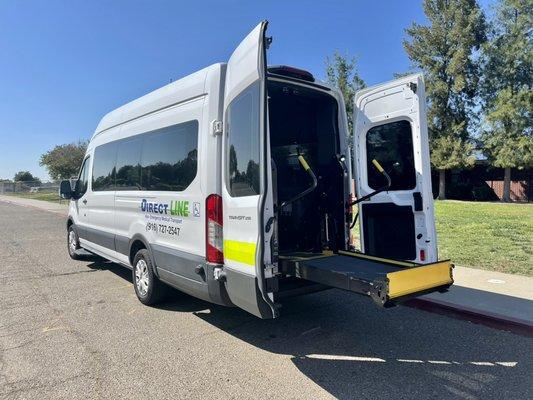 Wheelchair ramp van