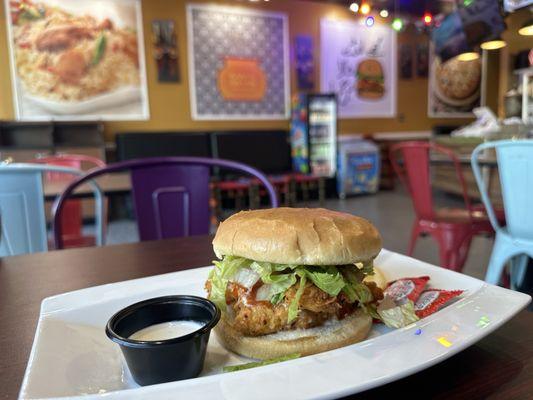 Chicken zinger burger