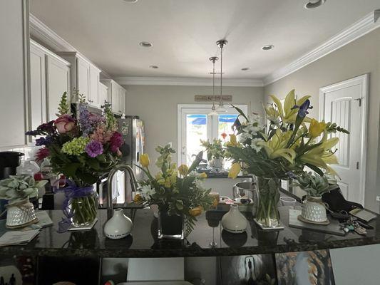 Floral arrangements provided by basket tree florist in Apex.