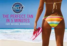 get a spray tan by sunfx products in 5 minutes . all natural color with no scent and an even spray ..