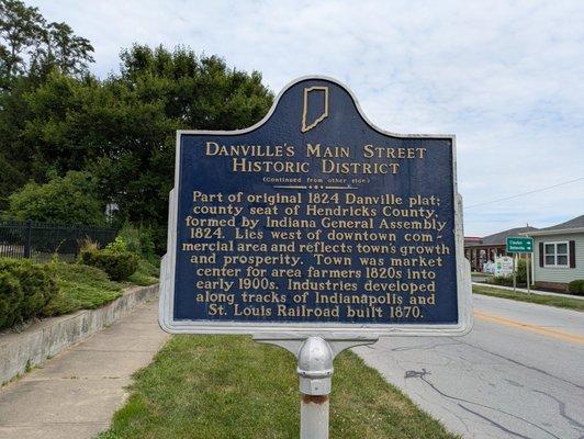 Danville's Main Street Historic District Marker