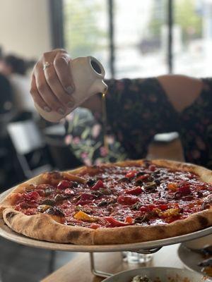 spicy marinara pizza