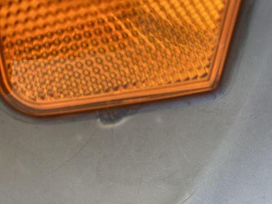 Photo of damage to my vehicle