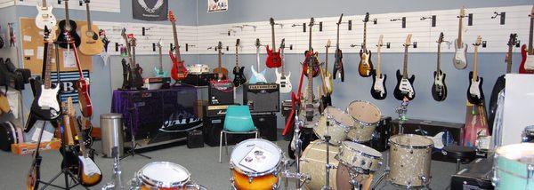 Mooresville musical instruments of all shapes and sizes.