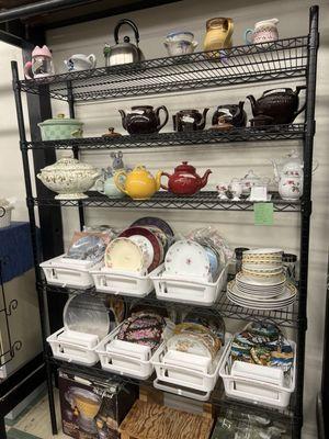 Dishes, teapots