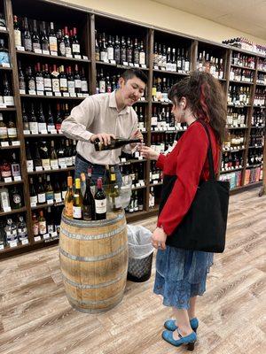 Complimentary wine and spirit tastings available on weekends at Roebling Liquors.