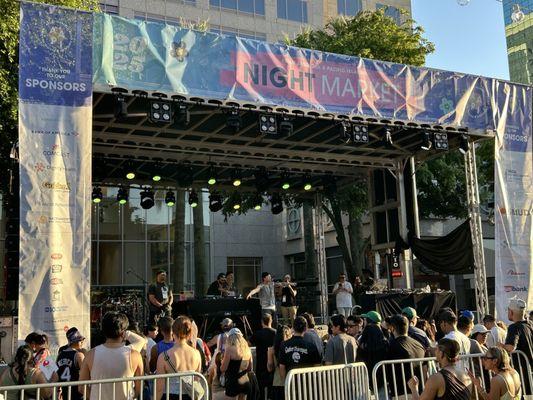 Aaron Le performing at 2025 AAPI Night Market