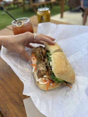 Lemongrass pork banh mi
