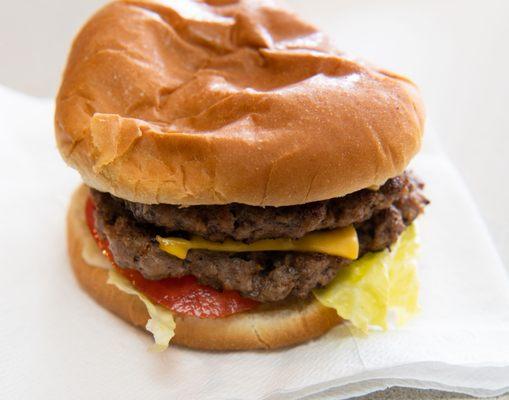 Deluxe double cheeseburger