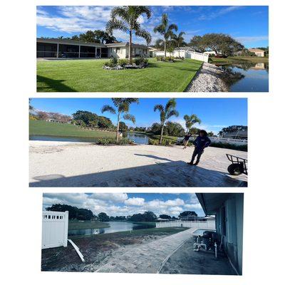 Landscape design and artificial turf installation for a backyard