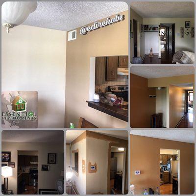 Residential interior painting using two tones