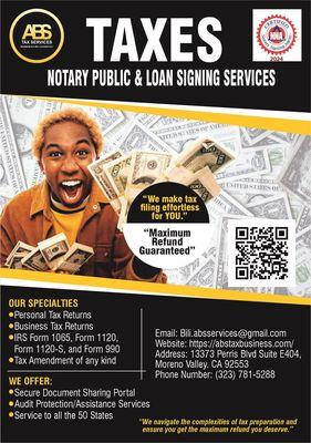 Abs Tax $ Notary Services