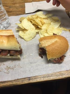 Pastrami and chips
