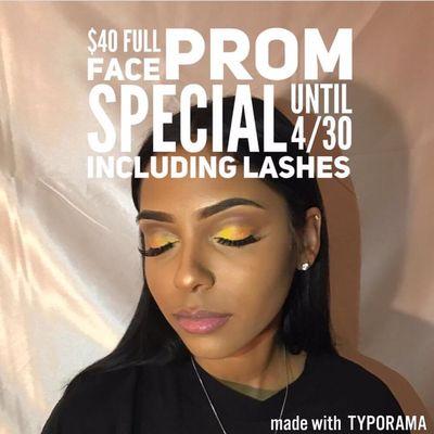 $40 Full Face prom special