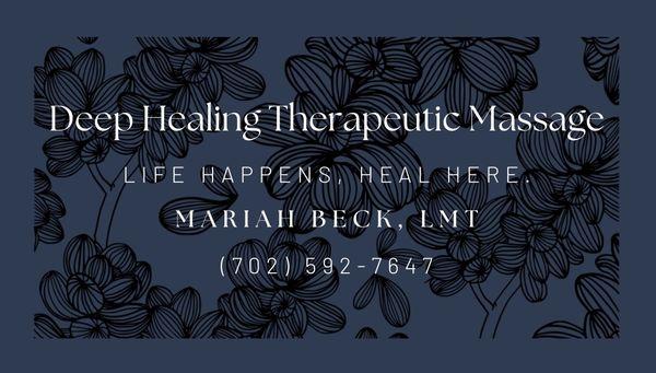 Deep Healing Therapeutic Massage