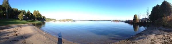 view from the little beach, next to Cabin 1