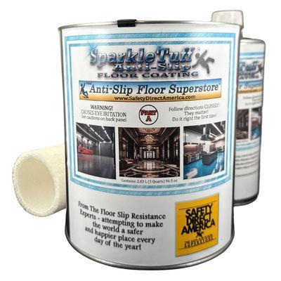 SparkleTuff Anti-Slip Floor coating makes ANY floor slip resistant with this clear treatment