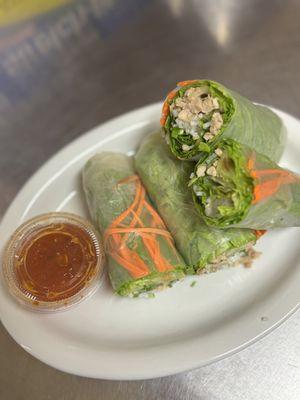 Spring Rolls with our home made dipping sauce