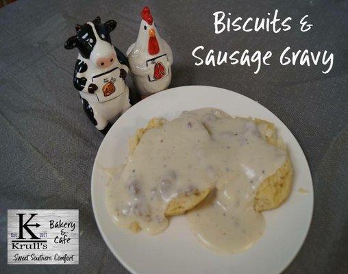 Homemade Biscuits & Sausage gravy. Great way to start your day!