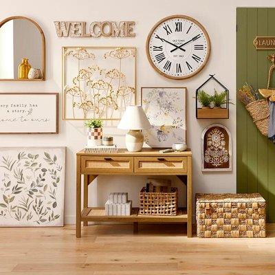 Another view of the sleek and stylish console table from the Honeybloom Hazel series, showcasing its versatility and modern d...