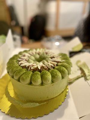 Matcha chiffon cake ($38)