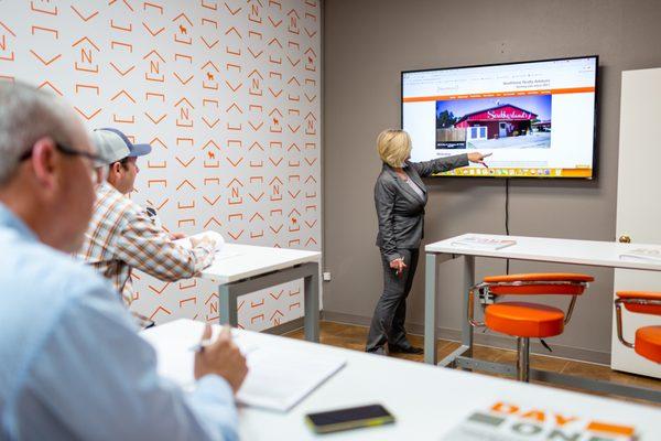 Listing presentation at NextHome office