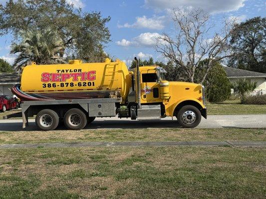 Grant pulled up in this nice clean pump truck.