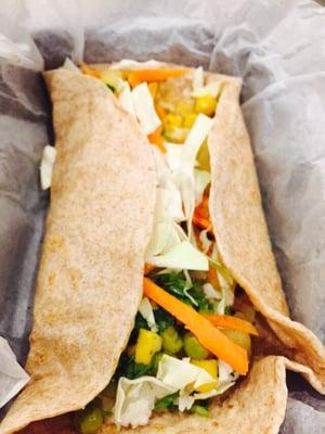 Veggie curry wrap. Terrible.