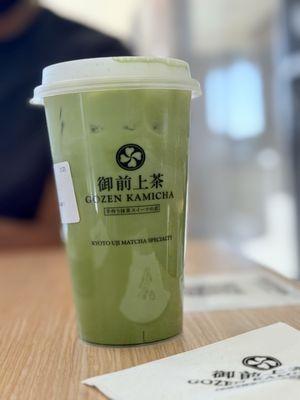 Premium matcha latte