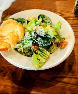 Side Salad with a croissant
