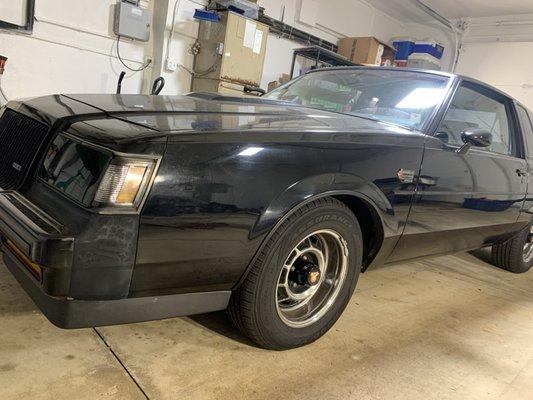 Paint correction on this 87 Buick Grand National. Scratches and swirls can be seen everywhere.