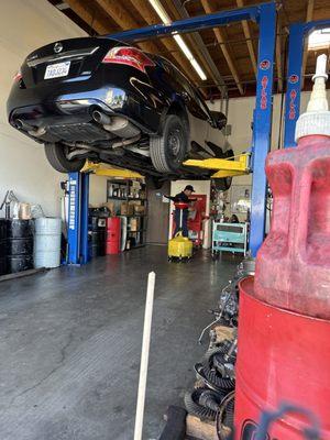 They're changing my transmission fluid and my filters